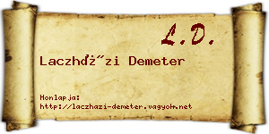 Laczházi Demeter névjegykártya